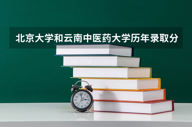 北京大学和云南中医药大学历年录取分数线对比