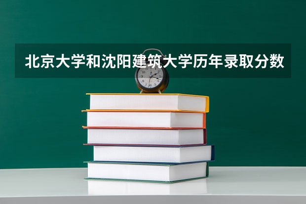 北京大学和沈阳建筑大学历年录取分数线对比