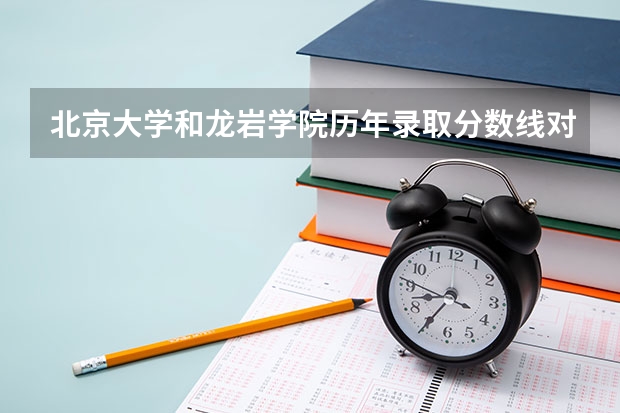 北京大学和龙岩学院历年录取分数线对比