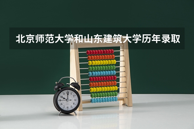 北京师范大学和山东建筑大学历年录取分数线对比