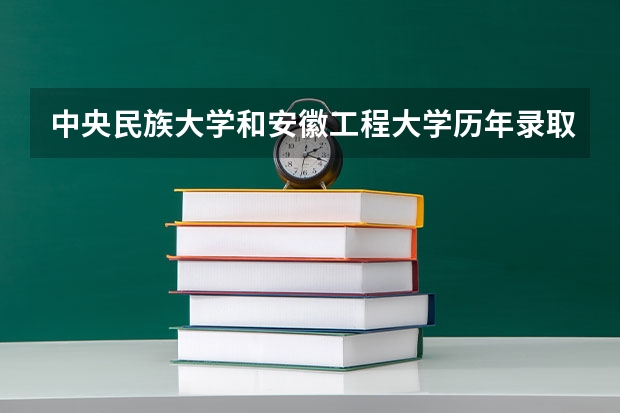 中央民族大学和安徽工程大学历年录取分数线对比