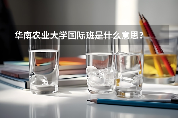 华南农业大学国际班是什么意思？