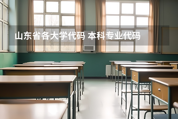 山东省各大学代码 本科专业代码
