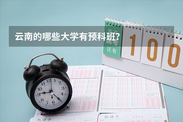 云南的哪些大学有预科班？
