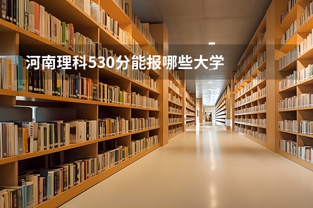 河南理科530分能报哪些大学
