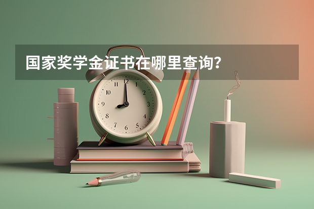 国家奖学金证书在哪里查询？