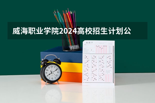 威海职业学院2024高校招生计划公布时间