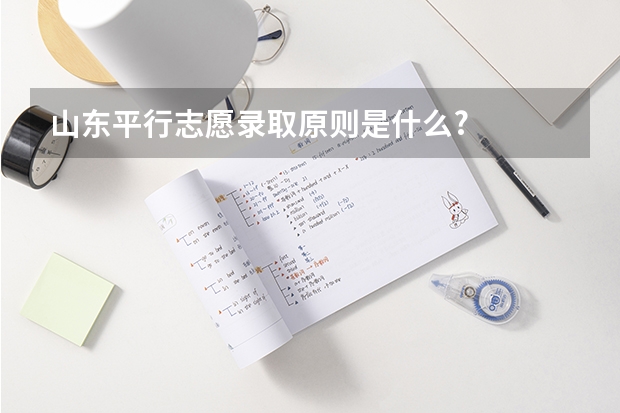 山东平行志愿录取原则是什么?