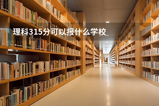 理科315分可以报什么学校