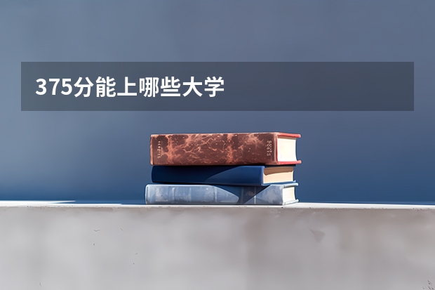 375分能上哪些大学