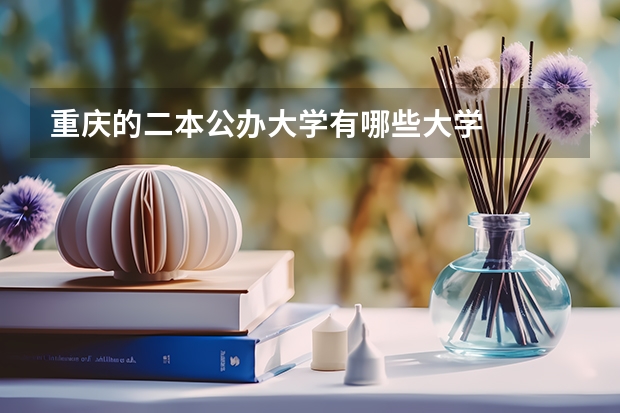 重庆的二本公办大学有哪些大学