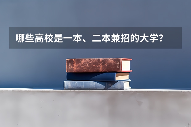 哪些高校是一本、二本兼招的大学？