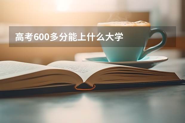 高考600多分能上什么大学