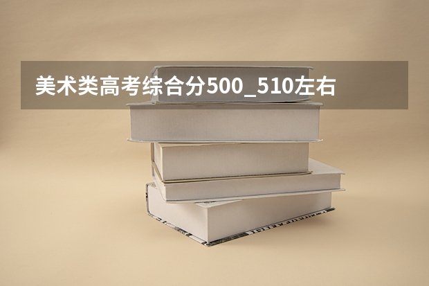 美术类高考综合分500_510左右，有什么综合公办一本大学上？