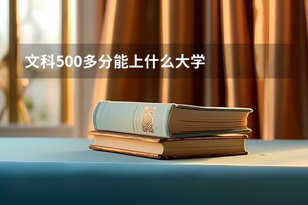 文科500多分能上什么大学