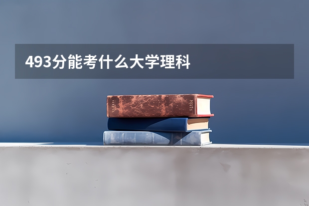 493分能考什么大学理科