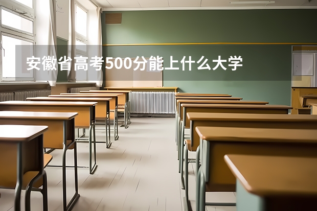 安徽省高考500分能上什么大学