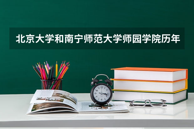 北京大学和南宁师范大学师园学院历年录取分数线对比