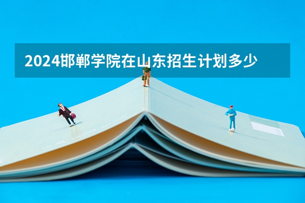 2024邯郸学院在山东招生计划多少人