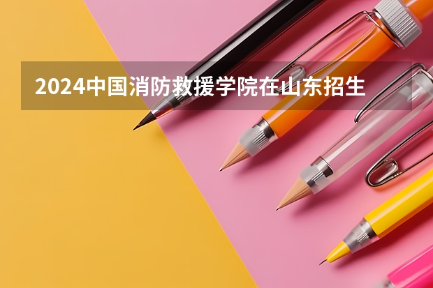 2024中国消防救援学院在山东招生计划多少人