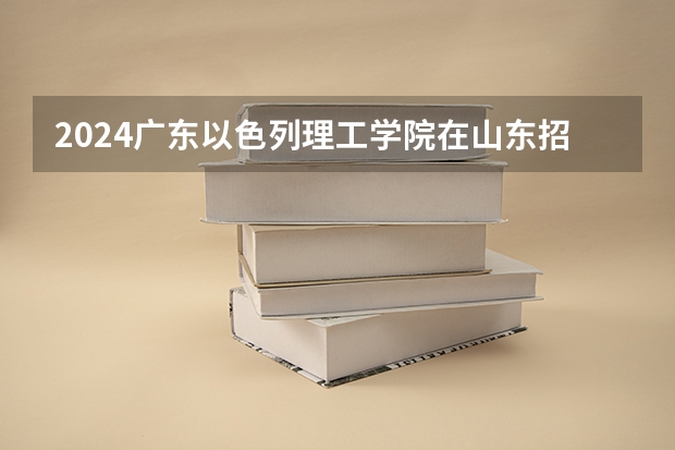 2024广东以色列理工学院在山东招生计划多少人