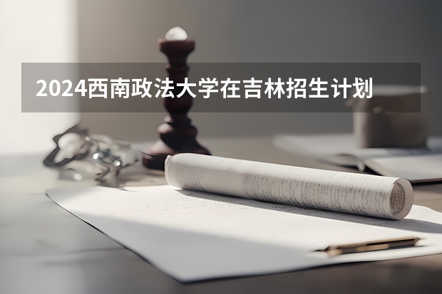 2024西南政法大学在吉林招生计划多少人