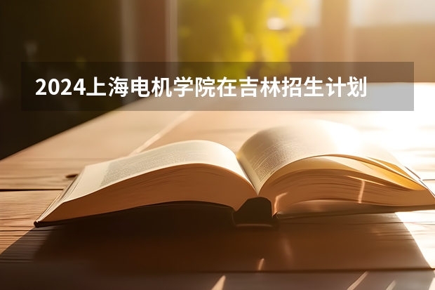 2024上海电机学院在吉林招生计划多少人