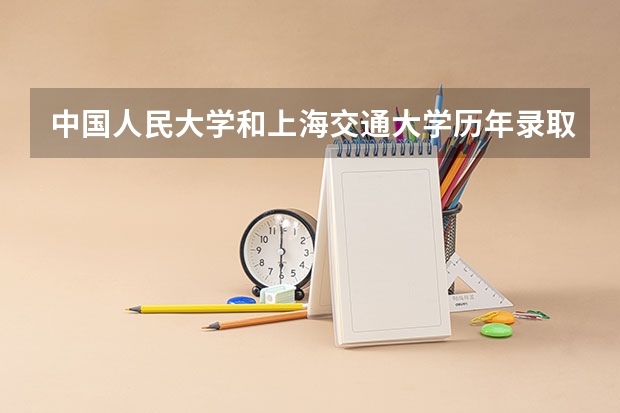 中国人民大学和上海交通大学历年录取分数线对比