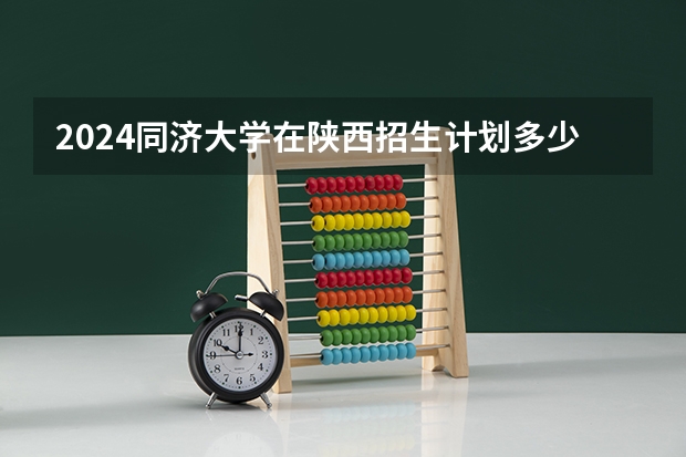 2024同济大学在陕西招生计划多少人