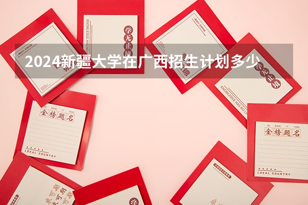 2024新疆大学在广西招生计划多少人