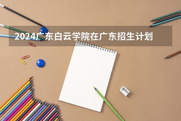 2024广东白云学院在广东招生计划多少人