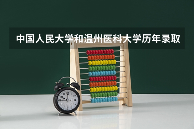 中国人民大学和温州医科大学历年录取分数线对比