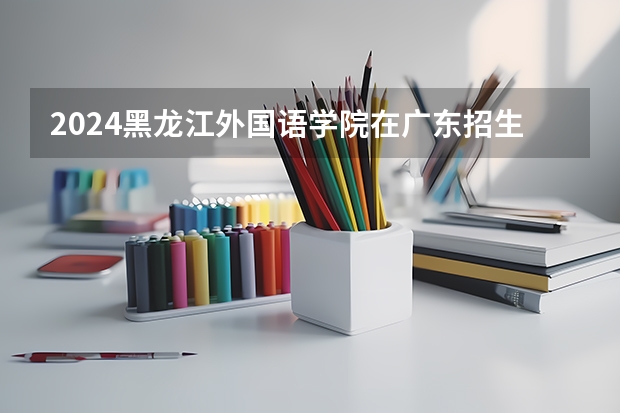 2024黑龙江外国语学院在广东招生计划多少人