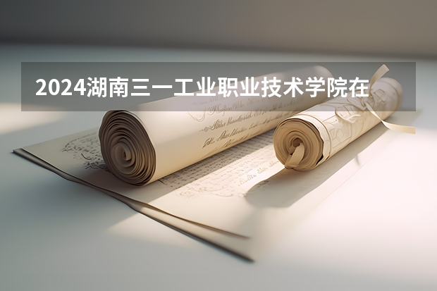2024湖南三一工业职业技术学院在陕西招生计划多少人