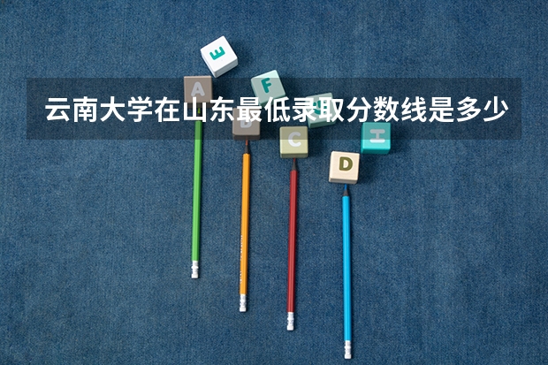 云南大学在山东最低录取分数线是多少