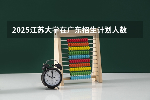 2025江苏大学在广东招生计划人数汇总