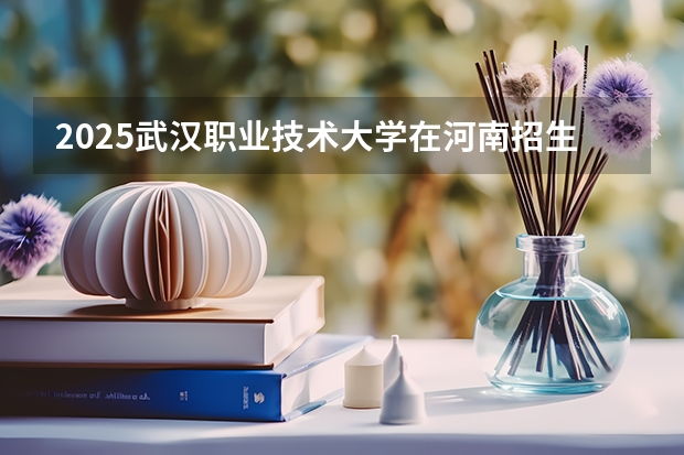 2025武汉职业技术大学在河南招生计划人数汇总