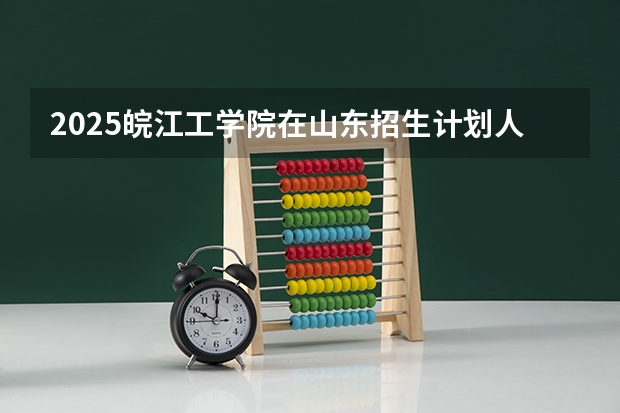 2025皖江工学院在山东招生计划人数汇总