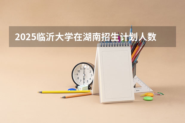 2025临沂大学在湖南招生计划人数汇总