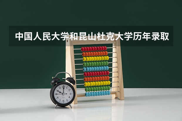 中国人民大学和昆山杜克大学历年录取分数线对比