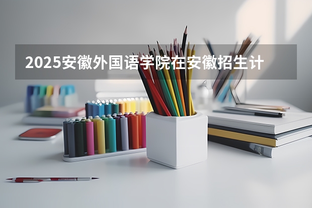 2025安徽外国语学院在安徽招生计划人数汇总