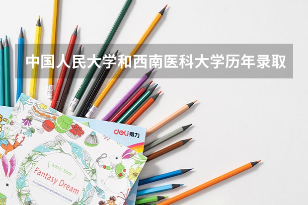 中国人民大学和西南医科大学历年录取分数线对比